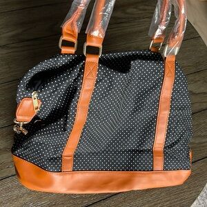 Polka dot suitcase duffle bag